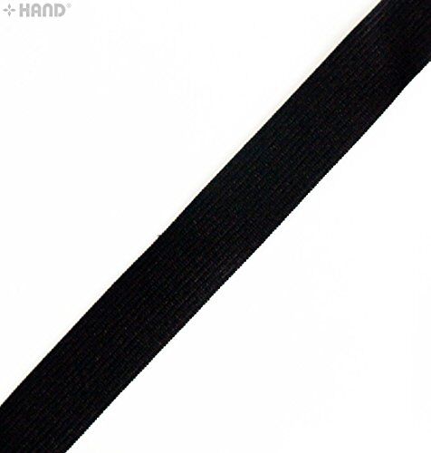 Off White Flat Smooth Knitted Wide Waistband Underwear Elastic - Assorted Width - 10 metres (A15 - 15mm Black)