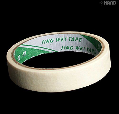 Close-up of masking tape showing its adhesive surface
