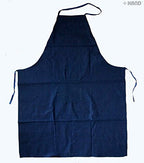 Close-up of the apron fabric showing stretch denim texture