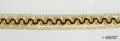 Decorative gold trim ribbon displayed on a white background.