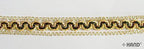 Various crafting projects featuring the decorative gold trim ribbon.