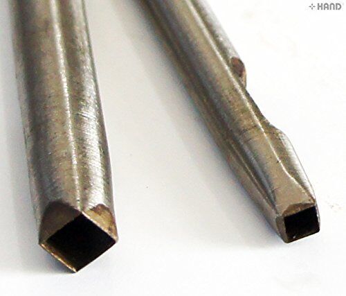 Close-up of 6x6 mm square hole punch tool