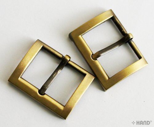 Vintage gold tone metal belt buckle, 42x31mm, pack of 4.