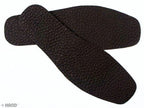 Two packs of dark brown leather insoles side by side.