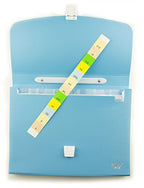 Document wallet case displayed with various office documents inside.
