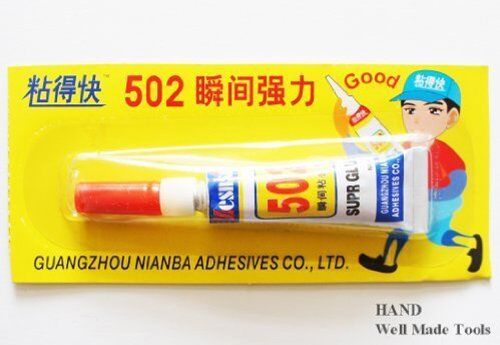 Four tubes of ZSF-003 Instant Stick Super Glue arranged neatly.