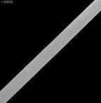 Off white stripy delicate thin flat underwear elastic on a roll.