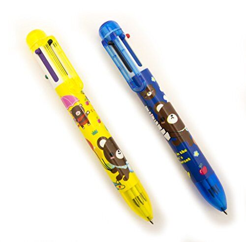 Two Cocoro's retractable ballpoint pens in assorted colours