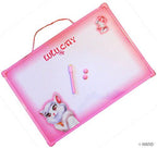 Children Colourful Dry Erase Magnetic White/Alphabet Board with Marker, Eraser and Magnets (Large Girls 50x35)