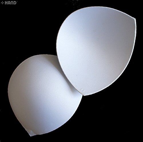 Close-up view of the white bra pads showcasing the firm texture.