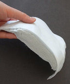 Close-up of the 35-40mm thick shoulder pads