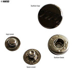20 Sets of Dark Copper Press Stud Buttons - 17 mm