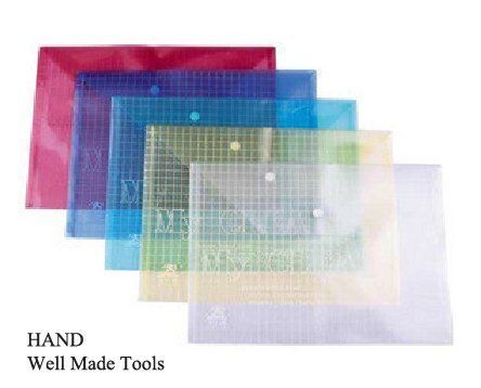 Document wallet open showing A4 document fit