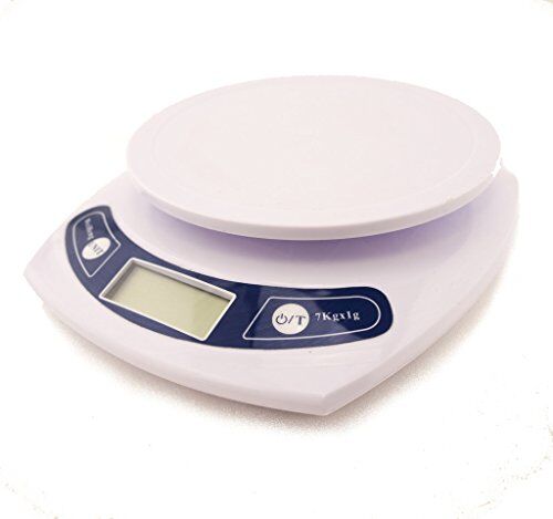 Electronic postal scale displaying weight in grams.