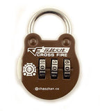 Manga Colourful 3 Digit Combination Padlock for Your School, Home, Locker, Bag, Diary - It's My Secret - Brown