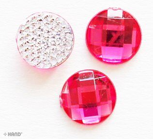 Round Hotfix - Iron On Rhinestone Diamante Gems 10mm, a Pack of Appx 400 (D11 Pink - appx 66g)
