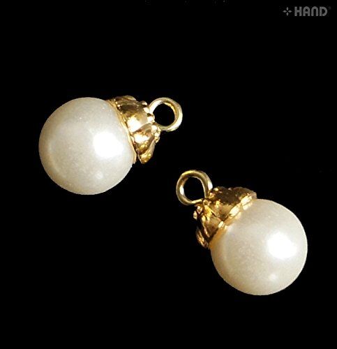 Close-up of 12mm dangle imitation pearl bead embellishment