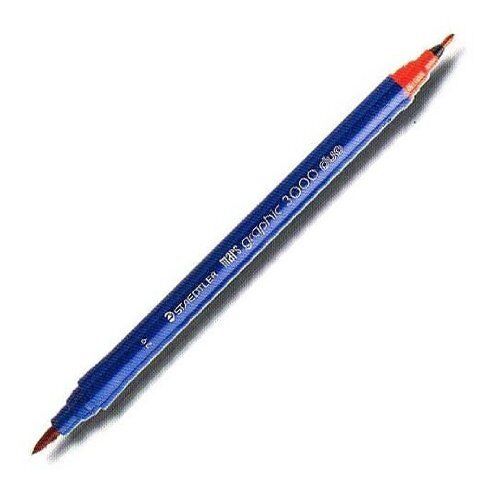 Set of 2 STAEDTLER Mars Graphic 3000 Duo markers in grey
