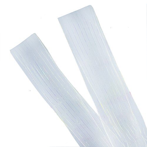 White decorative crochet edge organza trim on a roll