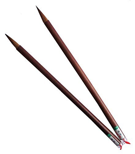 Two bamboo sumi brushes for calligraphy and art strokes.