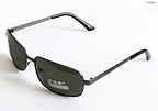 Unisex metal frame driving sunglasses on a white background