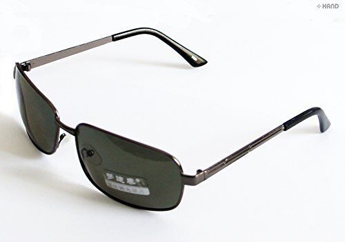 Unisex metal frame driving sunglasses on a white background