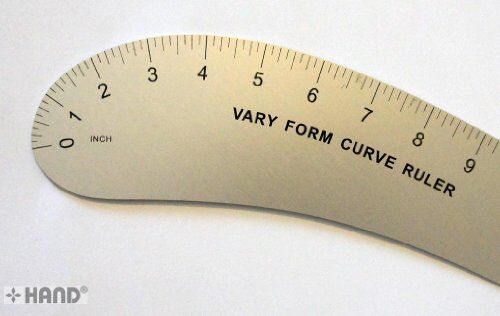 Close-up of the aluminium material of the 24 inch curve ruler