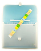 Side view of the A4 document wallet displaying its thickness.