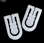 Large plastic U-shape garment clips in a pack of 500