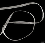 Assorted black and white ribbons in various styles
