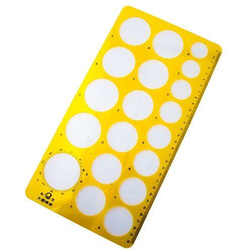 Plastic metric large circles drawing template with various diameters