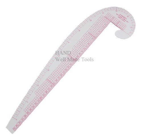 Ruler in use for creating scaled pattern designs and illustrations