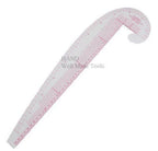 Ruler in use for creating scaled pattern designs and illustrations