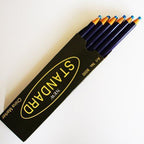 12 Non-Sharpening Wax China Marker Pencil, Blue Colour 17cm