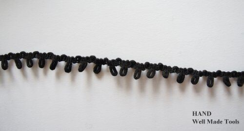 Nylon loop trim used in a theatre costume design