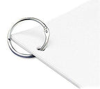 Pack of 6 nickel-plated steel book binding rings
