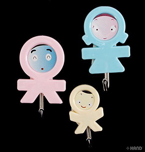 Children figure shape hooks displayed on a white background