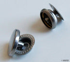 203 4-part Plain Flat Top Press Stud Buttons 12.5mm (203 Silver - appx 220g)