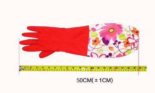 Close-up of the inner lining of the cleaning gloves