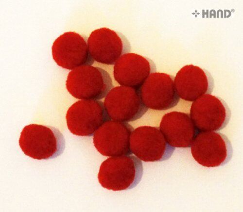 A Jumbo Pack of POM POMS Appx 1000 pcs- 20 mm (Red)
