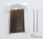 Close-up of a 4cm thin sewing needle for easy threading.