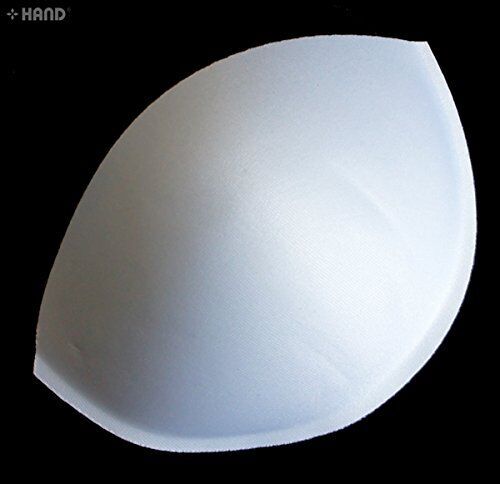 Packaging of white bra cup pads showing size options