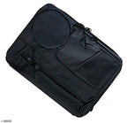 Black A2 folded backpack portfolio with adjustable straps