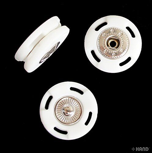 Pack of 20 sets of snap fasteners for sewing projects.