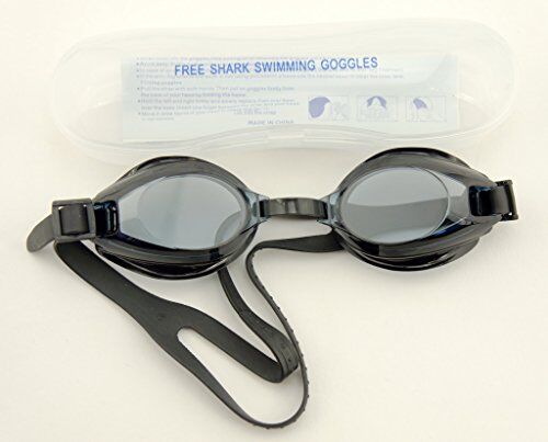 YG-7008 Black Swimming Goggles - Ergonomic Design with 100% U.V. Protection and Anti-Fog Coating