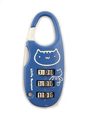 Little Danchoo Colourful 3 Digit Combination Padlock for Your School, Home, Locker, Bag, Diary - It's My Secret - Blue