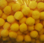 A Jumbo Pack of POM POMS Appx 1000 pcs- 20 mm (Yellow)