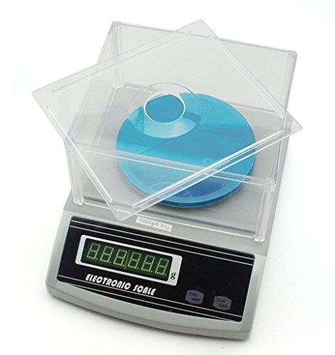Close-up of the display on the electronic scale