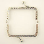 Kiss clasp lock detail on the coin purse frame