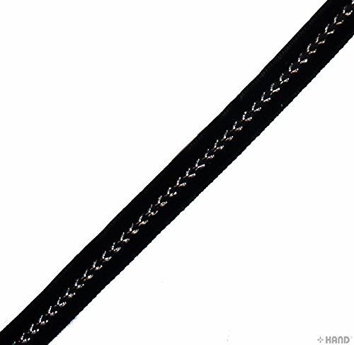 Elegant Black and Silver Craft DIY Party Ribbon Trim - Assorted Width and Styles (NO.FBS01 Velvet 10mmx20m)